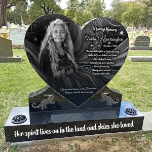 laser etched headstone